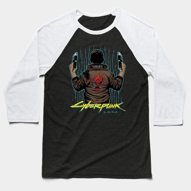 Cyberpunk Baseball T-Shirt by xartt